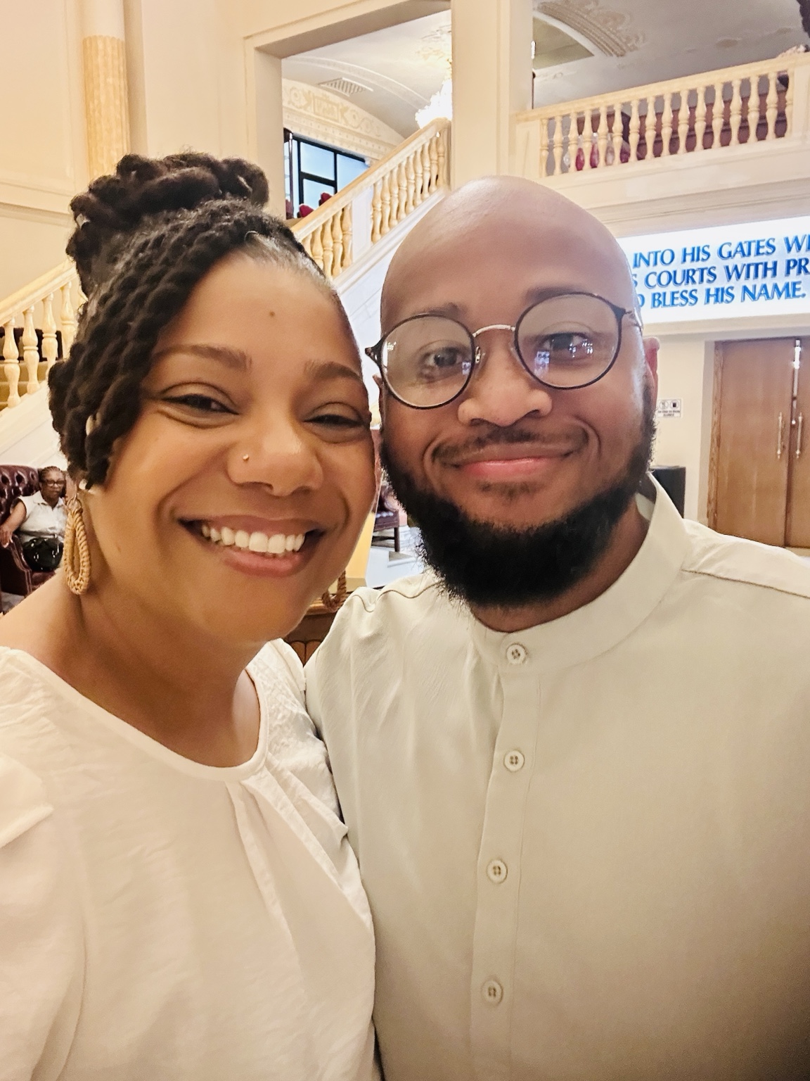 Aaron and Donvielle Young smiling together